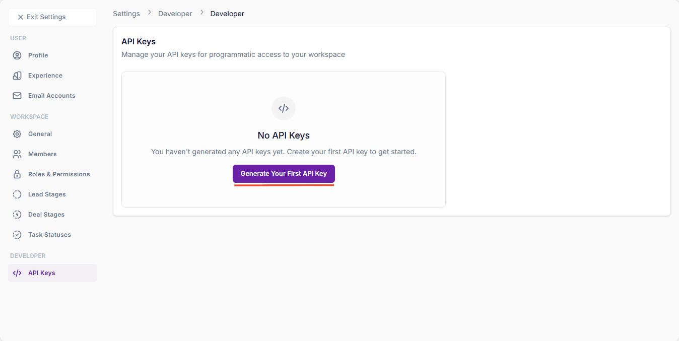 Create New API Key