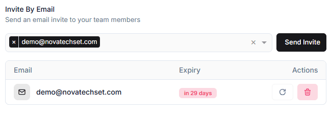 Members Email Invites